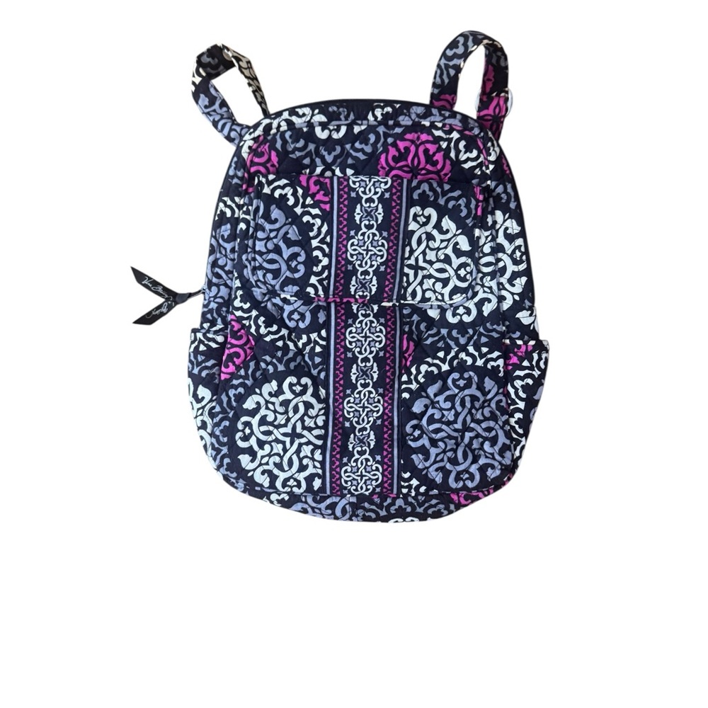 Vera Bradley Multi-use Backpack Signature Print Purple Black Travel Academia
